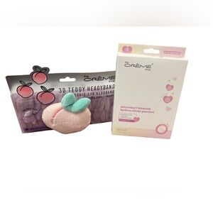 The Crème Shop Pink Headband and Hydrocolloid Patches Set